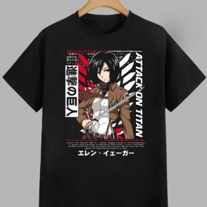 Anime Desenli Unisex Çocuk Tişört  Titanlar Anime