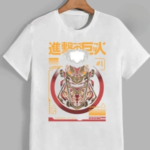 Anime Desenli Unisex Çocuk Tişört  Titanlar Anime