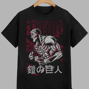 Anime Desenli Unisex Çocuk Tişört  Titanlar Anime