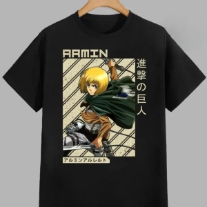 Anime Desenli Unisex Çocuk Tişört  Titanlar Anime