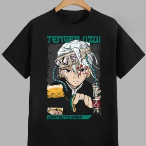 Anime Desenli Unisex Çocuk Tişört  Uzui iblis avcısı