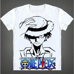 Anime Desenli Unisex Çocuk Tişört  Yaz Luffy Zoro Asura