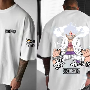 Anime Desenli Unisex Çocuk Tişört  Yaz Luffy Zoro Asura