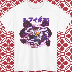 Anime Desenli Unisex Çocuk Tişört  Yaz Luffy Zoro Asura