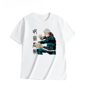 Anime Desenli Unisex Çocuk Tişört Yujiyi tamamlayın ‌ Jujutsu