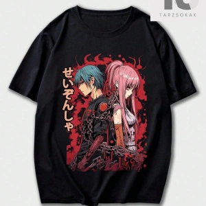 Anime Erkekler Çizgi Film Karakteri Baskı T-Shirt