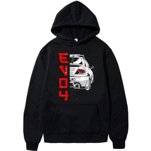 Anime Ilk D Hoodie Japonya Araba Hoodie Kapşonlu 14712 Siyah