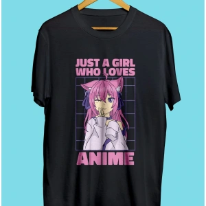 Anime Kızları Anime Çizim Baskılı Unisex Tişört