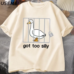 Aptal Kaz T Shirt Çok Aptal T-Shirt Pamuk Kısa Kollu Erkek Kadın Moda Baskı Tshirt Yüksek Kal 2807