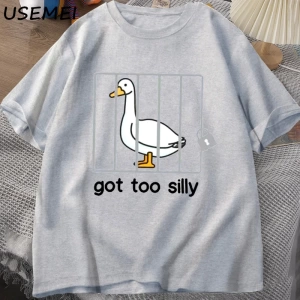 Aptal Kaz T Shirt Çok Aptal T-Shirt Pamuk Kısa Kollu Erkek Kadın Moda Baskı Tshirt Yüksek Kal 2807