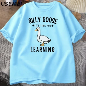 Aptal kaz T Shirt ilk gün okul T-Shirt komik geri okul Tee öğretmen Tshirt erkekler kadınlar