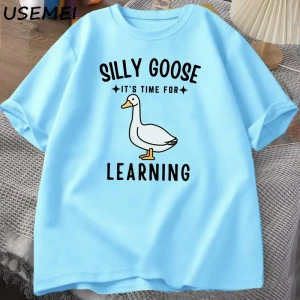 Aptal kaz T Shirt ilk gün okul T-Shirt komik geri okul Tee öğretmen Tshirt erkekler kadınlar  3059