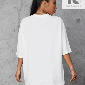 Araba Ve Harf Grafikli Damla Omuz Tişört