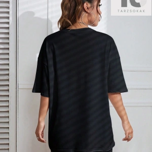 Araba Ve Harf Grafikli Damla Omuz Tişörtü