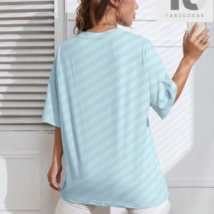 Araba Ve Slogan Grafikli Düşük Omuz Oversize Tişört