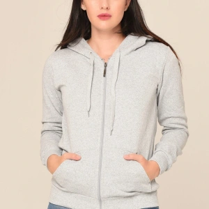 Arascom Kadın Gri Fermuarlı Kapüşonlu Hırka Ars-swt