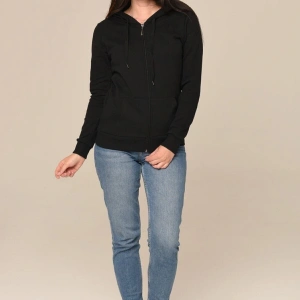 Arascom Kadın Siyah Fermuarlı Kapüşonlu Hırka Ars-swt