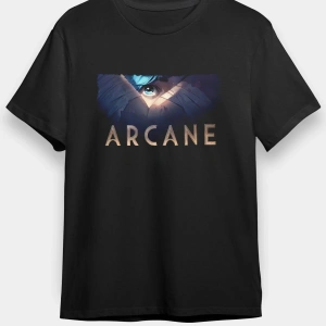 Arcane Siyah Unisex Tişört T-Shirt