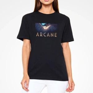 Arcane Siyah Unisex Tişört T-Shirt