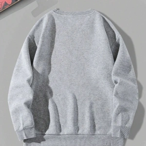 Arizona Baskılı Üç İplik Unisex Oversize Sweatshirt Gri