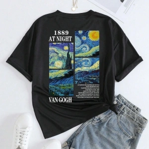 Arkası Baskılı Unisex Oversize T-Shirt