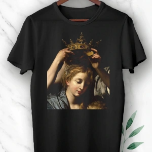 Art Bartolomeo Cavarozzi Tablo Baskılı Siyah Unısex Tişört