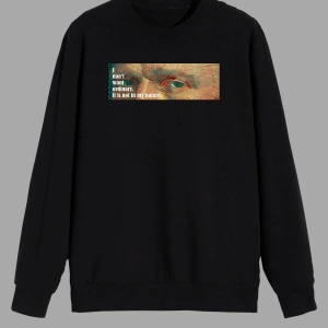 Art Vincent Van Gogh Baskılı Beyaz Unısex Sweatshirt