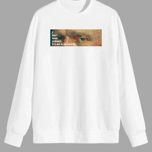 Art Vincent Van Gogh Baskılı Beyaz Unısex Sweatshirt