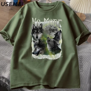 Artık Mr Nice Guy Grafik T Shirt Komik Kurtlar Meme T-Shirt O-Boyun Yuvarlak Yaka Kısa Kollu  3041