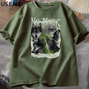 Artık Mr Nice Guy Grafik T Shirt Komik Kurtlar Meme T-Shirt O-Boyun Yuvarlak Yaka Kısa Kollu  3041