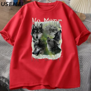 Artık Mr Nice Guy Grafik T Shirt Komik Kurtlar Meme T-Shirt O-Boyun Yuvarlak Yaka Kısa Kollu  3041
