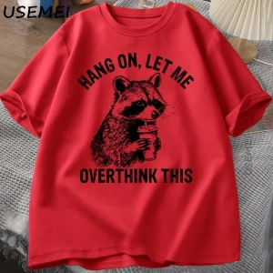 Asın Bu T Shirt Erkek Kadın Rakun Komik T-Shirt Çöp Panda TeeRahat Kısa Kollu Pamuklu 3075