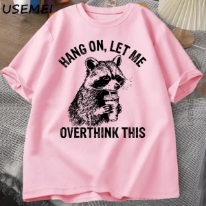 Asın Bu T Shirt Erkek Kadın Rakun Komik T-Shirt Çöp Panda TeeRahat Kısa Kollu Pamuklu 3075