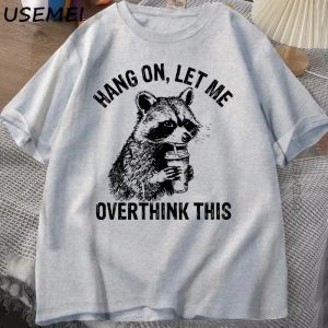Asın Bu T Shirt Erkek Kadın Rakun Komik T-Shirt Çöp Panda TeeRahat Kısa Kollu Pamuklu 3075