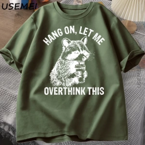 Asın Bu T Shirt Erkek Kadın Rakun Komik T-Shirt Çöp Panda TeeRahat Kısa Kollu Pamuklu 3075