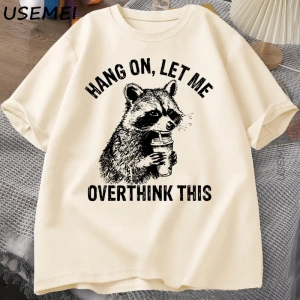 Asın Bu T Shirt Erkek Kadın Rakun Komik T-Shirt Çöp Panda TeeRahat Kısa Kollu Pamuklu 3075