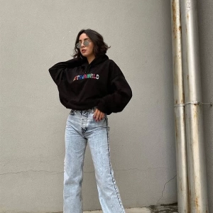 Astra World Unisex Hoodie Siyah Siyah