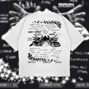 Astroworld Oversize Unisex Pamuklu Nefes Alan Kalın Kumaşlı