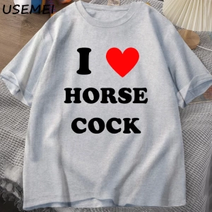 At Horozu Seviyorum T-Shirt Erkek Kadın I Kalp Horoz Komik Grafik T Shirt Unisex Pamuk Kısa K 2854