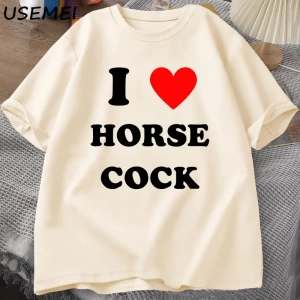 At Horozu Seviyorum T-Shirt Erkek Kadın I Kalp Horoz Komik Grafik T Shirt Unisex Pamuk Kısa K 2854