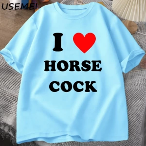 At Horozu Seviyorum T-Shirt Erkek Kadın I Kalp Horoz Komik Grafik T Shirt Unisex Pamuk Kısa K 2854