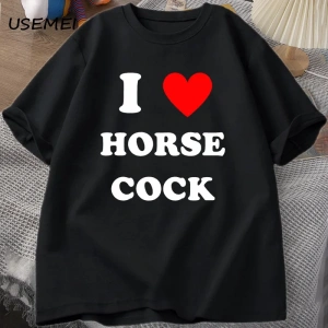 At Horozu Seviyorum T-Shirt Erkek Kadın I Kalp Horoz Komik Grafik T Shirt Unisex Pamuk Kısa K 2854