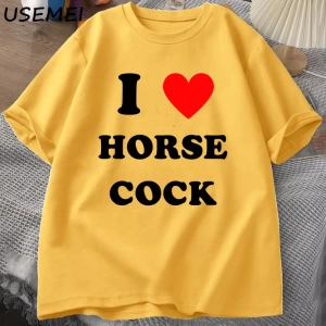 At Horozu Seviyorum T-Shirt Erkek Kadın I Kalp Horoz Komik Grafik T Shirt Unisex Pamuk Kısa K 2854