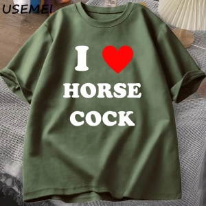 At Horozu Seviyorum T-Shirt Erkek Kadın I Kalp Horoz Komik Grafik T Shirt Unisex Pamuk Kısa K 2854