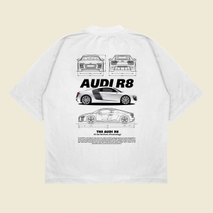 Audi R8 Boxy Fit Oversize Unisex Tshirt – Baskılı Tişört |