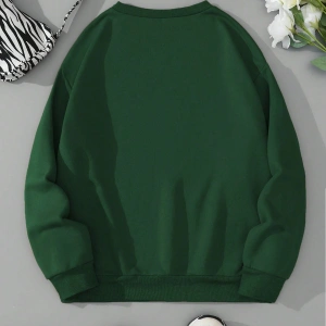 Ayı Desenli Termal Astarlı Sweat Yeşil