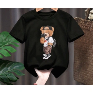 Ayıcık Baskı Çocuk Tişört 2 Yaş/15 Yaş