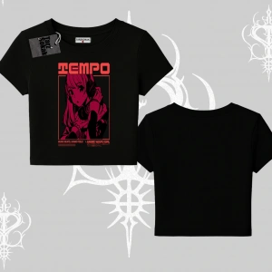 Babby Tee Tshirt Anime Waifu Kırmızı Grafik Desenli