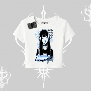 Babby Tee Tshirt Cyber Y2K Anime Girl Street Sound Aesthetic
