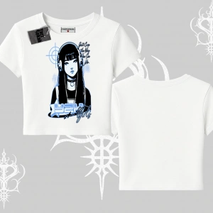 Babby Tee Tshirt Cyber Y2K Anime Girl Street Sound Aesthetic